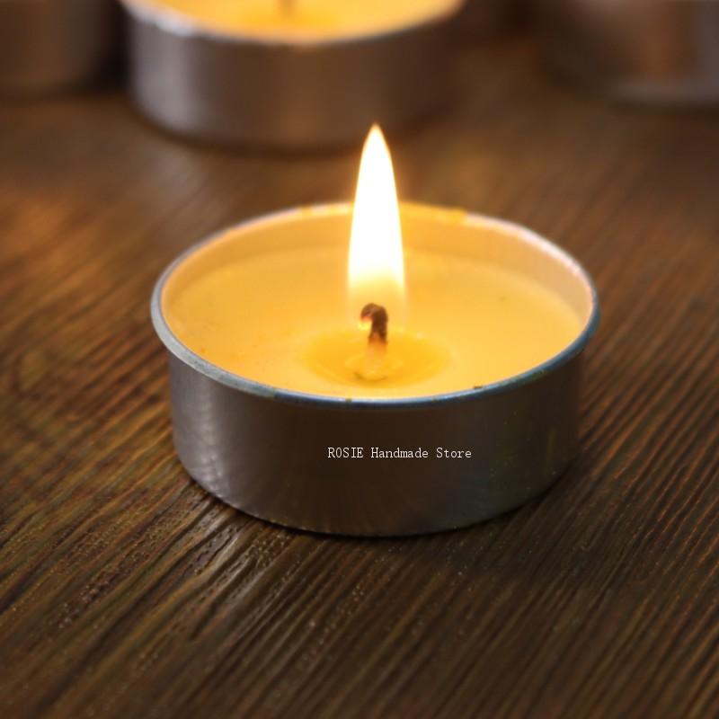 Candle Making Experience - 空のティーワックス丸型アルミボックス100ウィックステッカーキャンドル100コンテナー大豆ワックス型DIYキャンドルツール