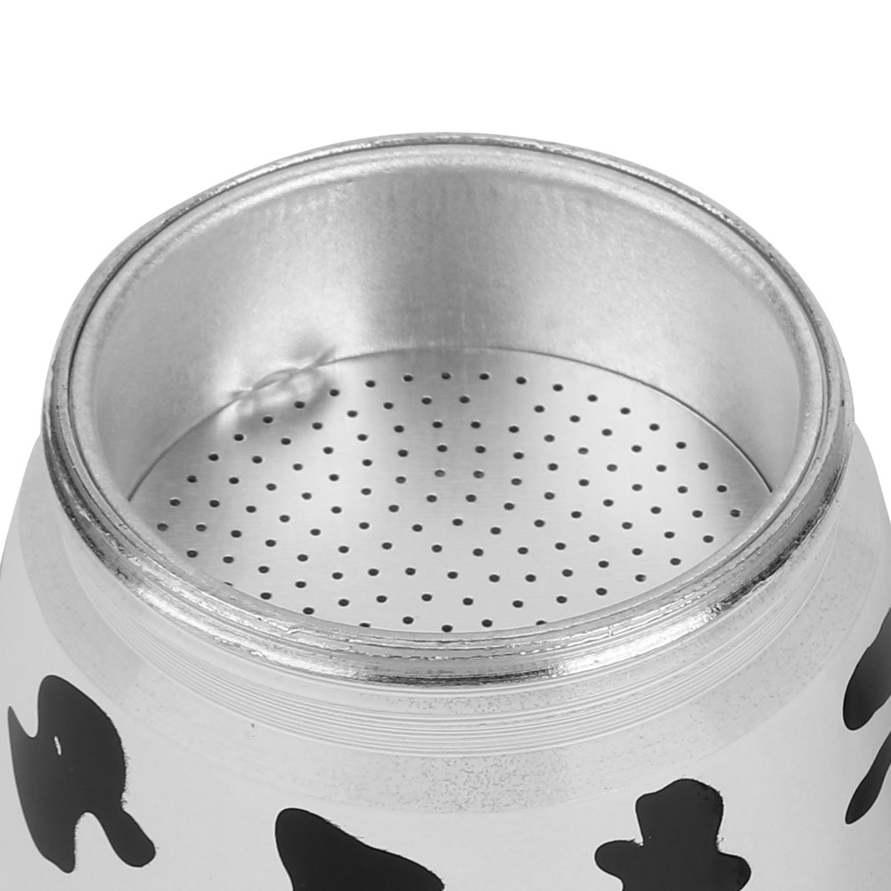 Pour Pot Aluminum - コーヒー醸造用ミルク牛色アルミコーヒーポット、アルミ製携帯コーヒーメーカー、手注ぎアルミパーコレーター、コーヒーショップ用