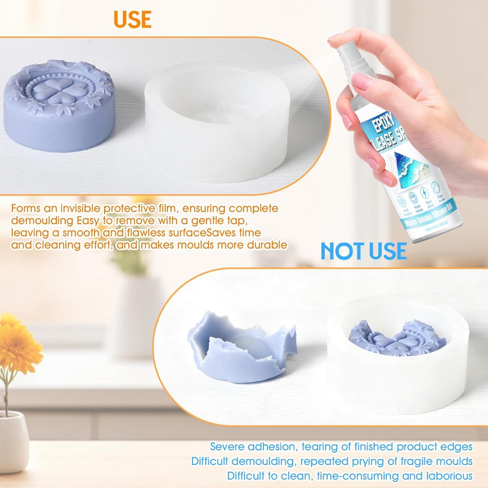 シリコンリリーススプレー エポキシリリーススプレー 強力な型 - Candle Making Design のレビューと価格