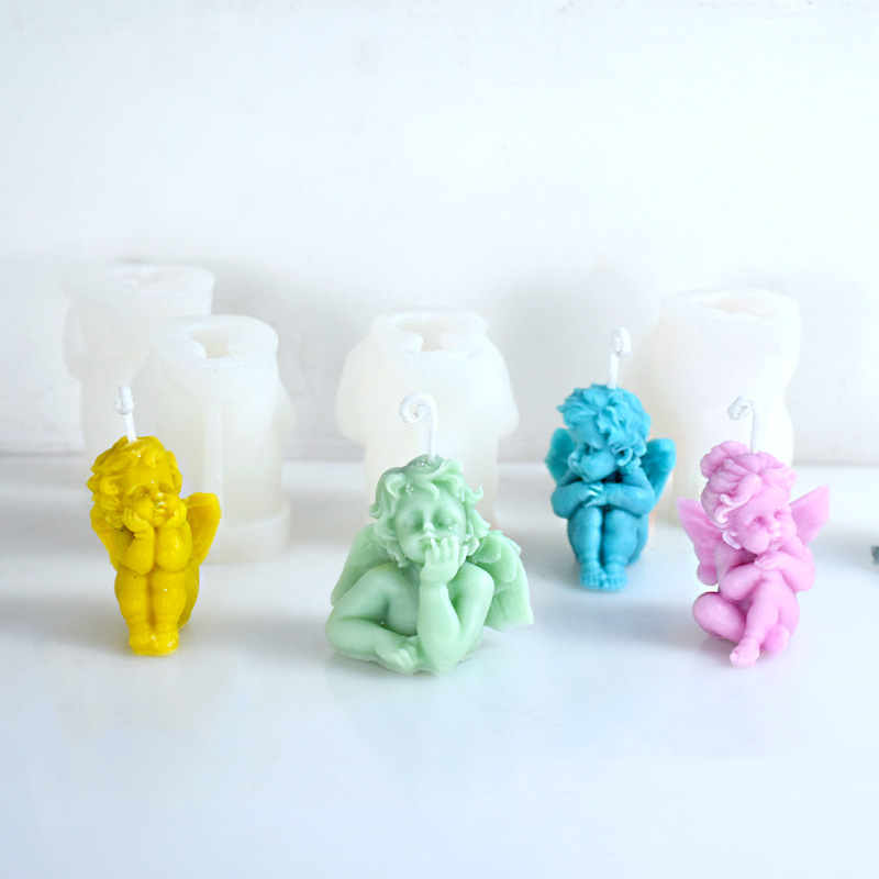 3D 素敵な天使子供キャンドルシリコーン型 DIY 手作り子 - Candle Making For Kids のレビューと価格