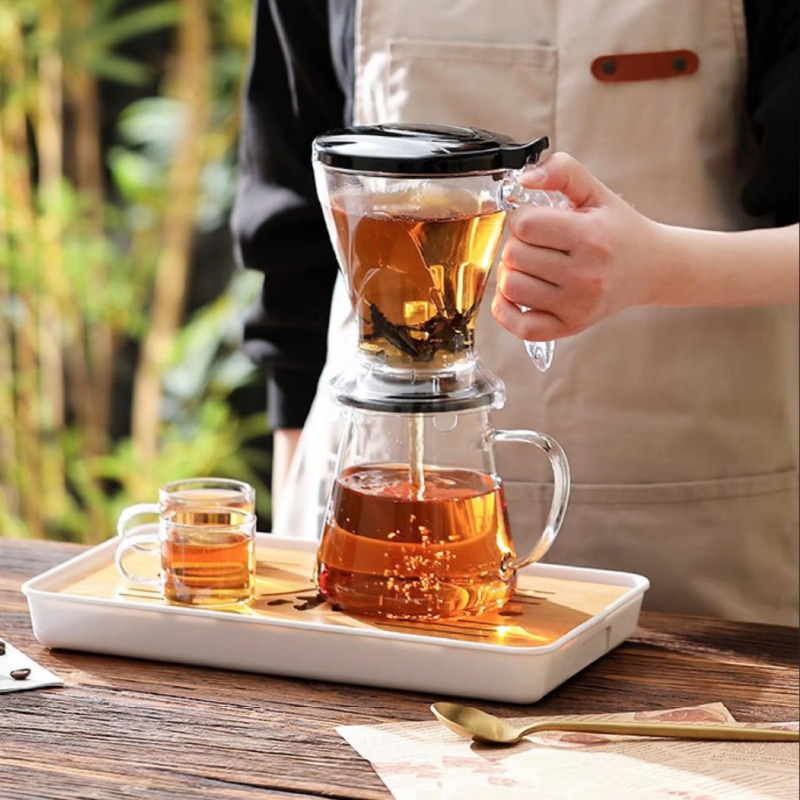 カスタムロゴ入り600ml プラスチック製重力式ソークティー - Pour Pot Aluminum のレビューと価格