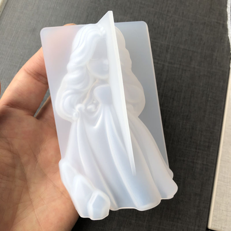 3D かわいいプリンセスシリコーンキャンドルモールド天使の女 - Candle Making Equipment のレビューと価格