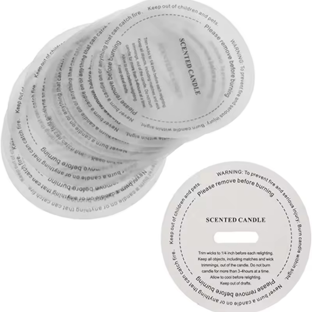 10/50個入り キャンドルカップラベル 丸型 DIY 手作 - Candle Warning Label のレビューと価格