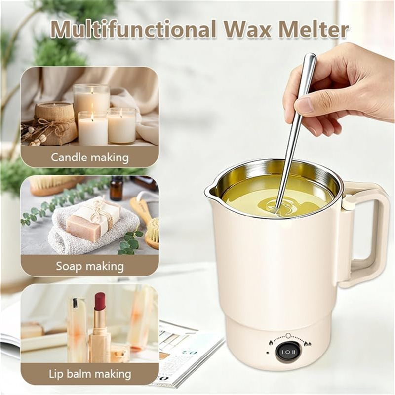 A47U 電気ワックス溶解ポットキット 温度計付き 800M - Candle Making Uk のレビューと価格