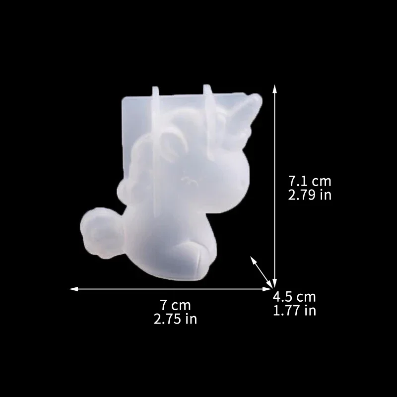 3D 幾何学的なシリコーンユニコーン猫鹿クマ型ソープキャンド - Candle Making Equipment のレビューと価格