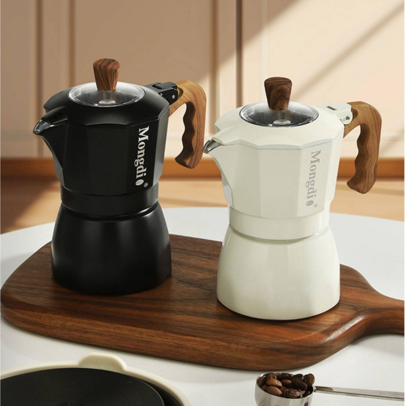 モンディオ ダブルバルブ モカポット コーヒーメーカー 小型 - Pour Pot Aluminum のレビューと価格