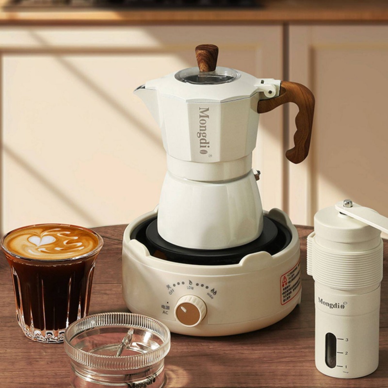 モンディオ ダブルバルブ モカポット コーヒーメーカー 小型 - Pour Pot Aluminum のレビューと価格