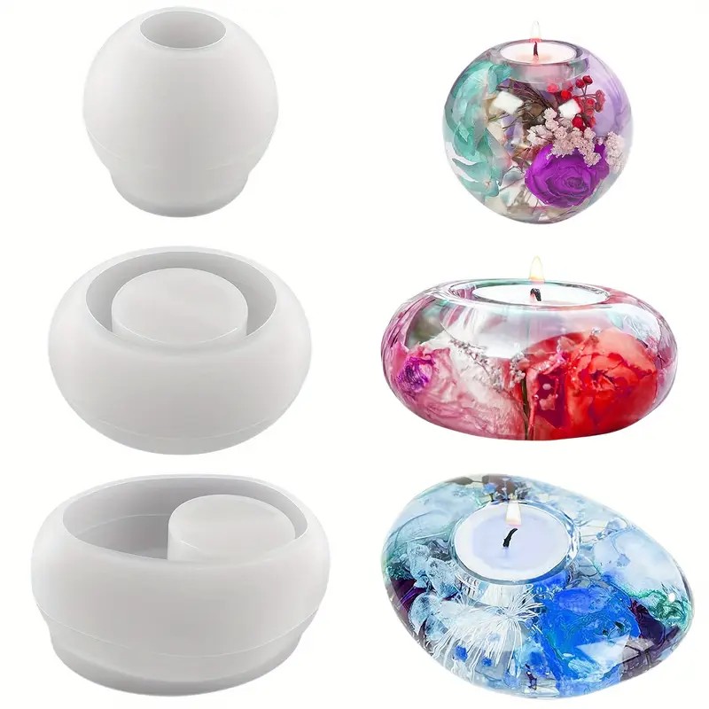 ティーライトキャンドルホルダー樹脂シリコンモールド、クリスタ - Candle Making Equipment のレビューと価格
