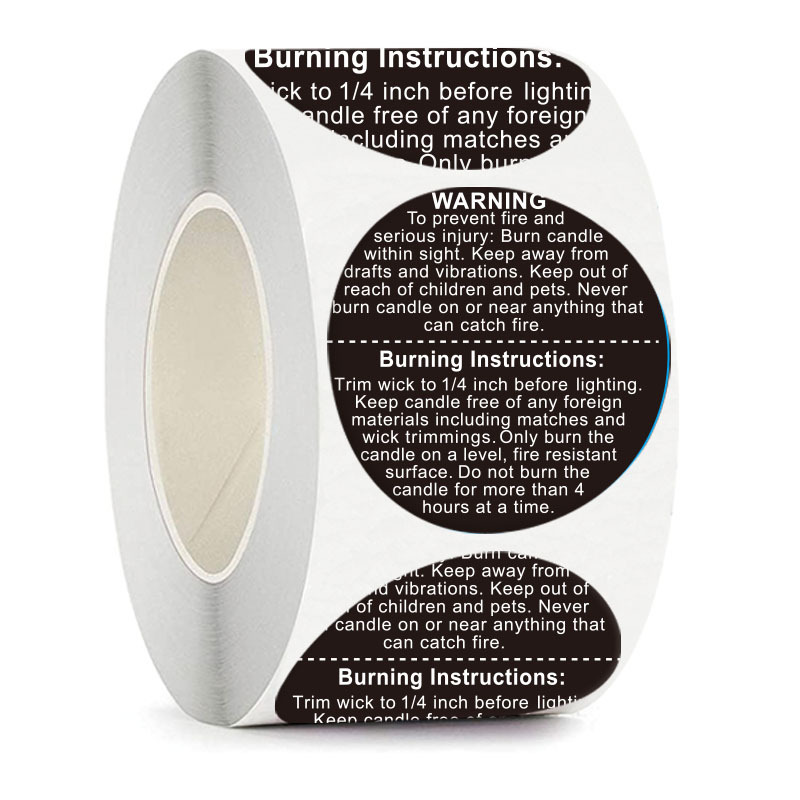 500枚入り警告ラベル キャンドルジャー容器安全ラベル -  - Candle Warning Label のレビューと価格