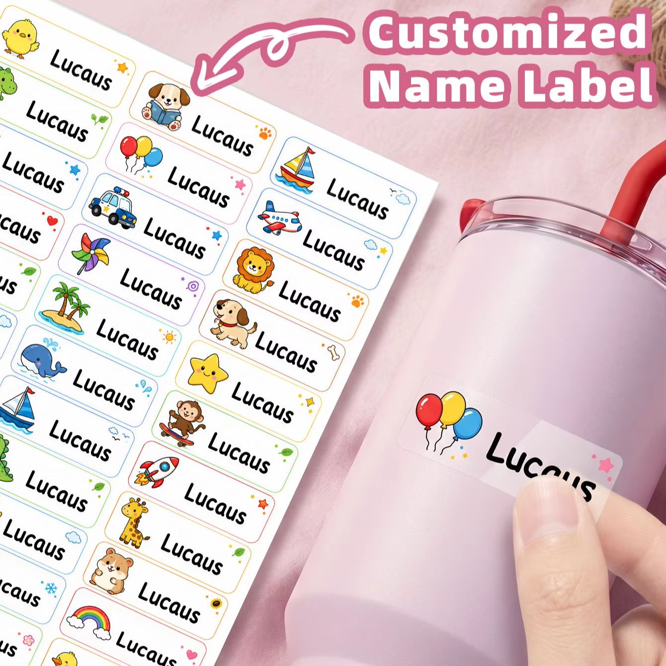 1-500枚のカスタム漫画名前ステッカー、スポーツボトル、キ - Candle Warning Label のレビューと価格
