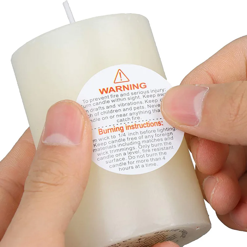 レーザーキャンドル警告ラベル,手作り防水ステッカー,ジャース - Candle Warning Label のレビューと価格