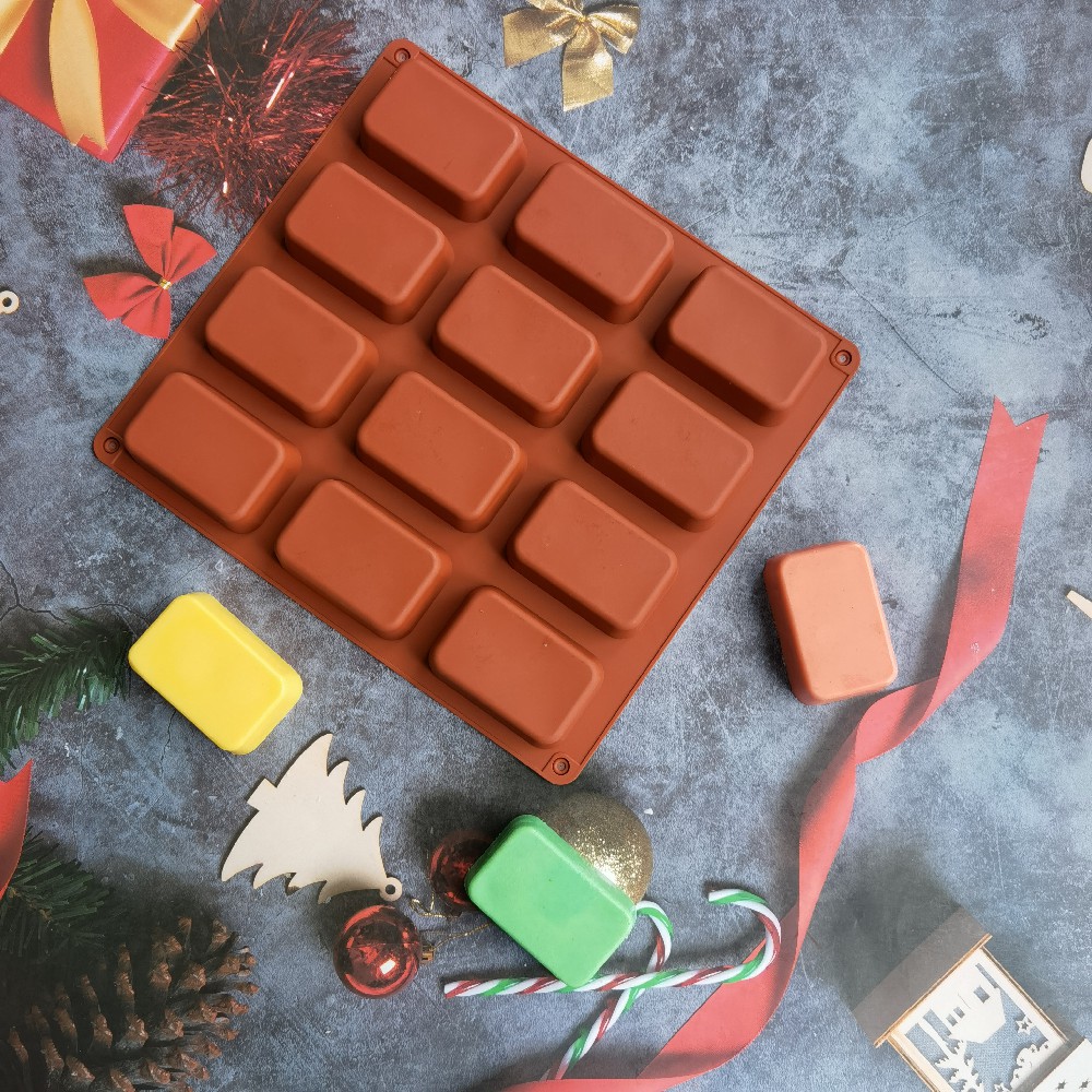 12キャビティスクエアシリコン石鹸型キャンドルキャンドルキャ - Candle Making Experience のレビューと価格