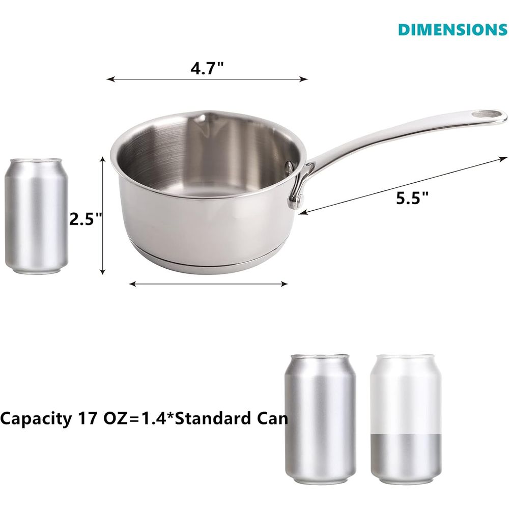 18/10ステンレス鋼バターウォーマー計量パン、0.5クォー - Pour Pot Aluminum のレビューと価格