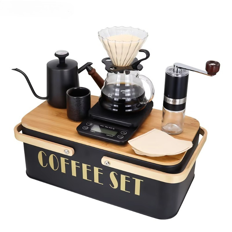 ポータブルコーヒーメーカーセット、セラミック製手動抽出ポット - Pour Pot Aluminum のレビューと価格