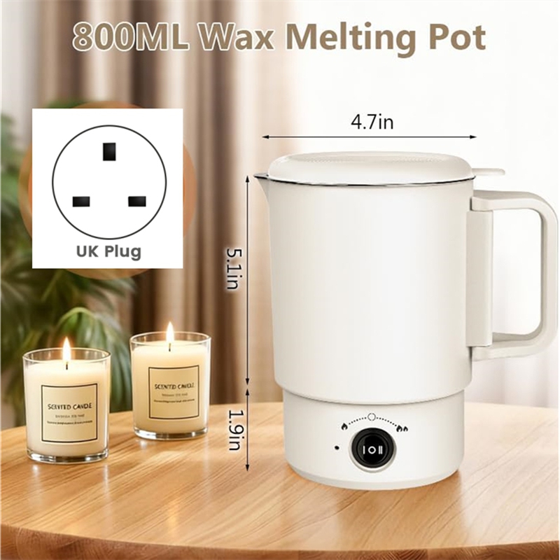 A49I-電気ワックス溶解ポットキット、温度計付き、800M - Candle Making Uk のレビューと価格
