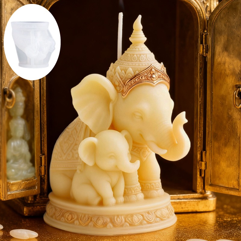 タイの母子象アロマセラピーキャンドルシリコンモールドDIY東 - Candle Making For Kids のレビューと価格