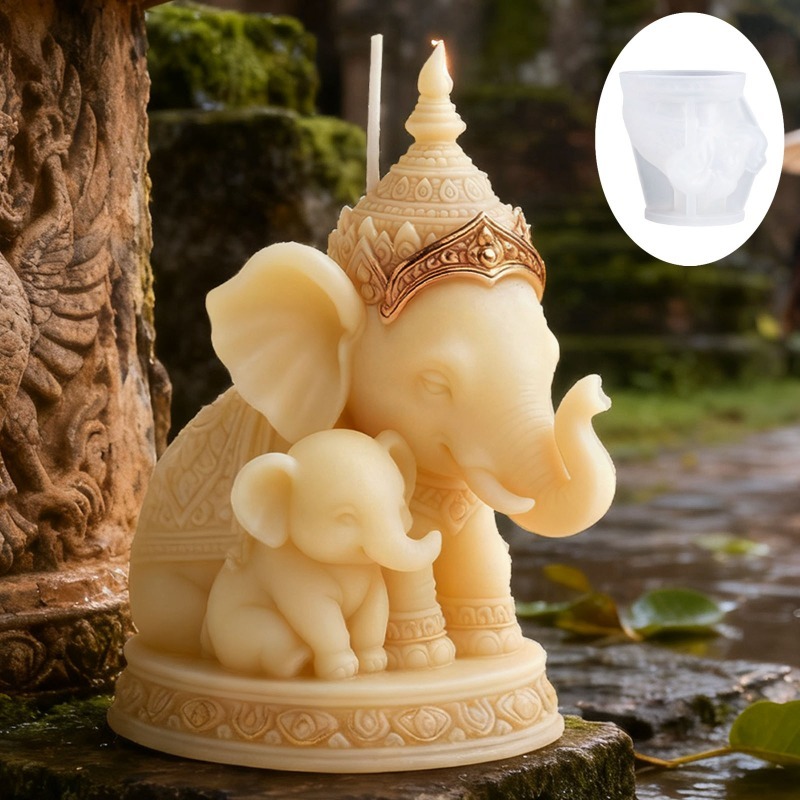 タイの母子象アロマセラピーキャンドルシリコンモールドDIY東 - Candle Making For Kids のレビューと価格