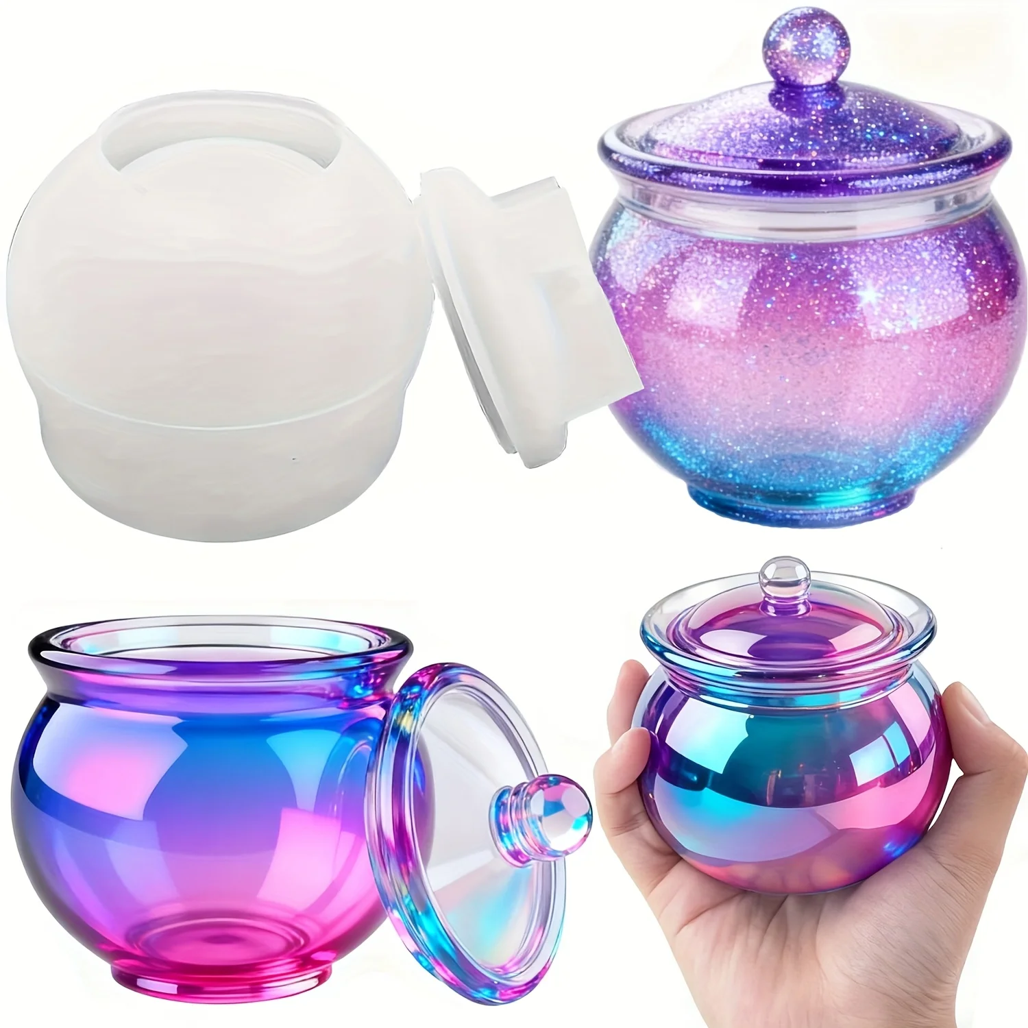 蓋付きの丸い樹脂製缶型1セット、DIYジュエリー収納ボックス - Candle Making Design のレビューと価格