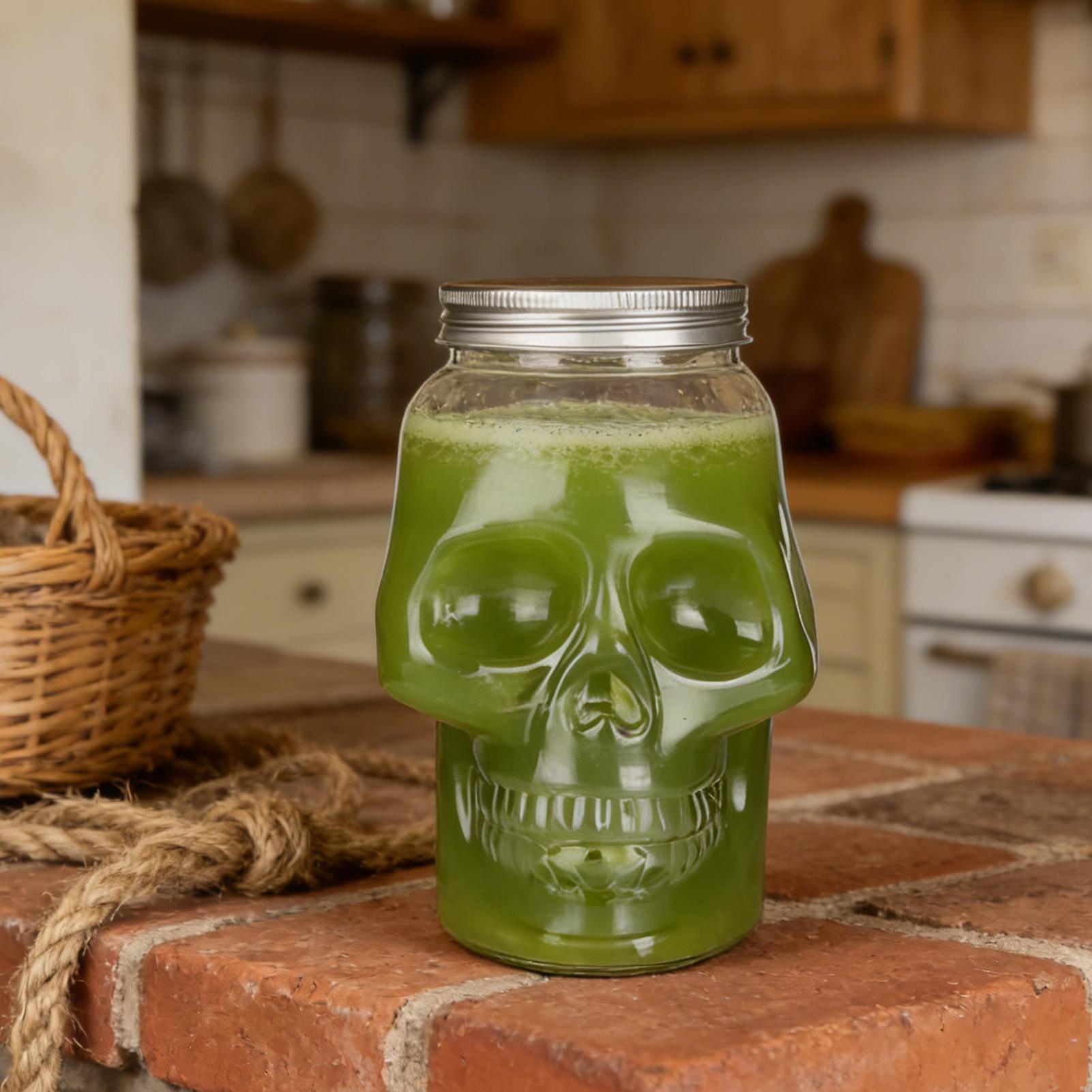 ハロウィン用透明スカルプラスチックジャー 蓋付き 500ml - Candle Making For Kids のレビューと価格
